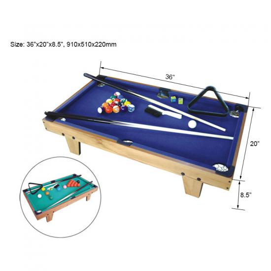 wooden pool table